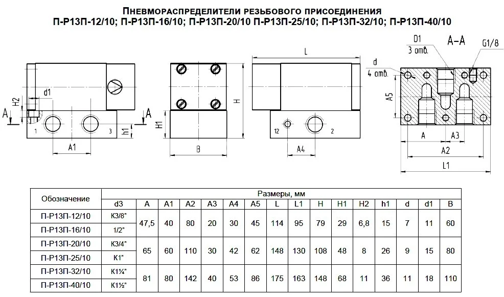 Title 1, Пневмораспределитель П-Р 13 П 25/10